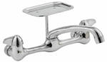 HOMEWERKS WORLDWIDE LLC Wall-Mount Kitchen Faucet, 2 Handles, Chrome Plated PLUMBING, HEATING & VENTILATION HOMEWERKS WORLDWIDE LLC