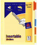 AVERY PRODUCTS CORPORATION Index Dividers, Heavy-Duty, 5-Color Tab, 8.5 x 11-In. HOUSEWARES AVERY PRODUCTS CORPORATION