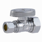 SHARKBITE/CASH ACME Brass Ball Straight Valve, Quarter Turn, 1/2 x 3/8 In. PLUMBING, HEATING & VENTILATION SHARKBITE/CASH ACME