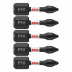 ROBERT BOSCH TOOL GROUP Impact Tough Double Ended Bits, #1 Phillips, 1 In., 5-Pk. TOOLS ROBERT BOSCH TOOL GROUP