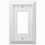 AMERTAC-WESTEK Cottage Wall Plate, White Faux Wood, 1 Rocker ELECTRICAL AMERTAC-WESTEK