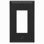 AMERTAC-WESTEK Century Wall Plate, Matte Black, Steel, 1 Rocker ELECTRICAL AMERTAC-WESTEK