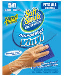 BIG TIME PRODUCTS LLC Disposable Vinyl Gloves, Latex & Powder Free, One Size, 50-Ct.