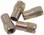 JEM ACCESSORIES, INC. RG6 Weatherproof "F" Burial Connector, 4-Pk. ELECTRICAL JEM ACCESSORIES, INC.