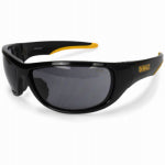 RADIANS INC Dominator Protective Safety Glasses, Black/Yellow Frame, Smoke Lens
