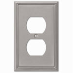 AMERTAC-WESTEK Metro Single Duplex Wall Plate, Brushed Nickel, Metal ELECTRICAL AMERTAC-WESTEK
