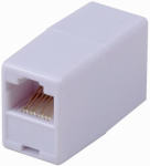 AUDIOVOX Cat5/Cat6 In-Line White Coupler
