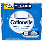 KIMBERLY-CLARK CORP Ultra CleanCare Toilet Paper, 284 Strong Sheets Per Mega Rolls, 12-Pk.