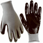 BIG TIME PRODUCTS LLC Extra Grip Glove, Nitrile Palm, Black & Gray, M