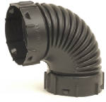 ADVANCED DRAINAGE SYSTEMS Poly Drain Tube Elbow, 4 In., 90 degree