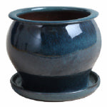 TRENDSPOT INC 4 In. Studio Planter, Ceramic, Aqua Blue