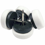 RICHELIEU AMERICA LTD Furniture Glides, Nail-On Cushioned, White Plastic Base, 7/8-In., 4-Pk. HARDWARE & FARM SUPPLIES RICHELIEU AMERICA LTD