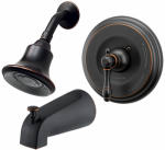 HOMEWERKS WORLDWIDE LLC-IMPORT Tub & Shower Faucet, Single Metal Lever Handle, Vintage Brushed Bronze Finish PLUMBING, HEATING & VENTILATION HOMEWERKS WORLDWIDE LLC-IMPORT