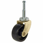 RICHELIEU AMERICA LTD Wheel Caster, Black With Brass Finish, Wood Stem, 1-5/8-In., 2-Pk. HARDWARE & FARM SUPPLIES RICHELIEU AMERICA LTD