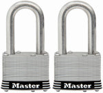 MASTER LOCK CO Keyed Laminated Padlocks, 1-3/4 In., 1.5-In. Long Shackle, 2-Pk.