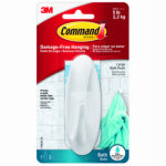 COMMAND Command 17083B Designer Hook, 4-1/8 in L x 1-1/2 in W x 1-1/2 in H Dimensions, 3/4 in Opening, 5 lb, 1-Hook, Plastic ELECTRICAL COMMAND