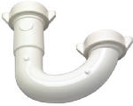 PLUMB SHOP DIV BRASSCRAFT Lavatory Drain J Bend, White Plastic, 1.25-In. Tube Slip Joint PLUMBING, HEATING & VENTILATION PLUMB SHOP DIV BRASSCRAFT