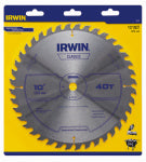 IRWIN Irwin 15270 Circular Saw Blade, 10 in Dia, 5/8 in Arbor, 40-Teeth, Carbide Cutting Edge, Applicable Materials: Wood TOOLS IRWIN