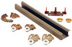 L E JOHNSON Bypass Sliding Door Hardware Set, 3/4 or 1-3/8 In., 5 Ft.