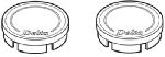 DELTA FAUCET CO Faucet Handle Hot & Cold Button Inserts, Chrome PLUMBING, HEATING & VENTILATION DELTA FAUCET CO