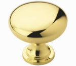 AMEROCK Edona Cabinet Knob, Polished Brass, 1-1/4 In. HARDWARE & FARM SUPPLIES AMEROCK