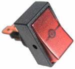 URIAH PRODUCTS Rocker Switch, Red, 1/2 In., 20A AUTOMOTIVE URIAH PRODUCTS