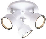 WESTINGHOUSE LIGHTING CORP 3-Light Ceiling Fixture, Flush Mount, Off White ELECTRICAL WESTINGHOUSE LIGHTING CORP