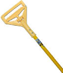 ABCO PRODUCTS Fiberglass Mop Handle & Quick-Change Plastic Head, 60 In.