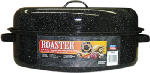 CINSA USA Roaster, With Lid, Black Ceramic/Steel, 15-18 Lb. Capacity