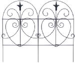 PANACEA PRODUCTS CORP-IMPORT Black Romantic-Style Garden Fence, 18-In. x 8-Ft. LAWN & GARDEN PANACEA PRODUCTS CORP-IMPORT