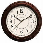 LA CROSSE TECHNOLOGY LTD Faux Wood Wall Clock, 12-In. HOUSEWARES LA CROSSE TECHNOLOGY LTD
