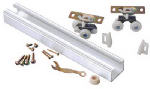 L E JOHNSON Aluminum Single Door Track Set, 72 In.