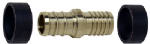 SHARKBITE/CASH ACME Pex Pipe Coupling, 3/8 Brass Barb x 3/8 In. Brass