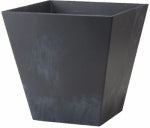 NOVELTY MFG CO ArtStone Ella Planter, Plastic, Water-Minder, Black, 10 In. Sq.