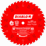 DIABLO Diablo D1040A Circular Saw Blade, 10 in Dia, 5/8 in Arbor, 40-Teeth, Carbide Cutting Edge TOOLS DIABLO