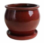TRENDSPOT INC 8 In. Studio Planter, Ceramic, Red