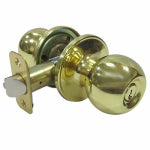 TAIWAN FU HSING INDUSTRIAL CO Ball-Style Knob Entry Lockset, Polished Brass HARDWARE & FARM SUPPLIES TAIWAN FU HSING INDUSTRIAL CO