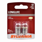 OSRAM SYLVANIA INC 97 Long Life Miniature Clear Bulb, 97LL BP2, 2-Pk. AUTOMOTIVE OSRAM SYLVANIA INC