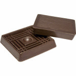 RICHELIEU AMERICA LTD Furniture Cups, Brown Rubber, Square, 2-1/16-In., 4-Pk. HARDWARE & FARM SUPPLIES RICHELIEU AMERICA LTD