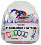 SHAWSHANK LEDZ 3 In. Carabineer With Key Ring, Assorted Colors HARDWARE & FARM SUPPLIES SHAWSHANK LEDZ