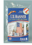 ANNIN FLAGMAKERS 2-1/2 x 4 Ft. Polycotton U.S. Banner