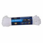 RICHELIEU AMERICA LTD. Paracord 550 Nylon Rope, White, 5/32 In. x 50 Ft.