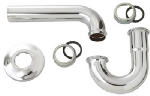 PLUMB SHOP DIV BRASSCRAFT 1-1/2-Inch O.D. Tube Chrome Kitchen Wall Drain P Trap PLUMBING, HEATING & VENTILATION PLUMB SHOP DIV BRASSCRAFT