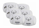 RESIDEO LLC Carbon Monoxide Alarm, Battery-Operated, 6-Pk.