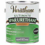 VARATHANE Varathane 9431 Spar Urethane Paint, Semi-Gloss, Liquid, Clear, 1 gal, Can PAINT VARATHANE