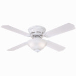 WESTINGHOUSE FAN & LIGHTING Hadley Ceiling Fan + Light Kit, White, 42-In.