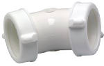 PLUMB SHOP DIV BRASSCRAFT Lavatory/Kitchen Drain Elbow, 45 Degree, White Plastic PLUMBING, HEATING & VENTILATION PLUMB SHOP DIV BRASSCRAFT