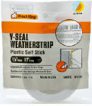 THERMWELL V-Seal Weatherstrip Tape, White, 7/8 In. x 17 Ft.
