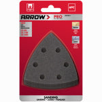 ARROW FASTENER CO Oscillating Tool Delta Sanding Sheets, 3-5/8-In., Assorted Grit, 3-Pk. TOOLS ARROW FASTENER CO