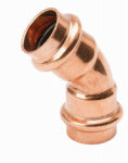 NIBCO INC 1/2 In. Press by Press Copper Pipe Elbow, 45 Degrees PLUMBING, HEATING & VENTILATION NIBCO INC